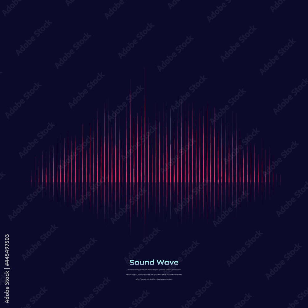 Aufkleber vector sound wave. abstract colorful digital equalizer. audio wave graph of frequency and spectrum v