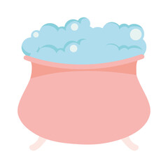 tiny bathtub with foam