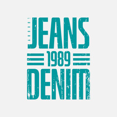 JEANS typography vector illustration, perfect for the design of t-shirts, shirts, hoodies, etc 