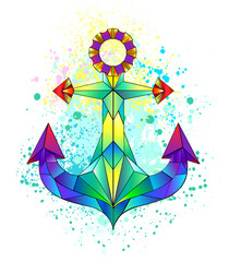 Rainbow polygonal anchor © Nelli Valova