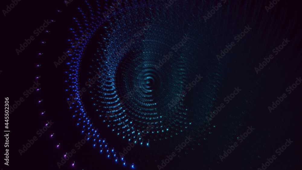 Wall mural 3d rendering abstract circle light background