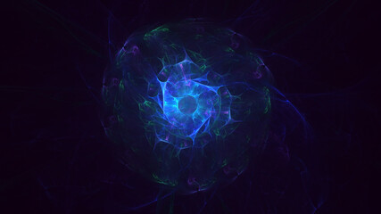 3D rendering abstract circle light background