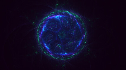 3D rendering abstract circle light background