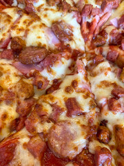 Pizza ham background