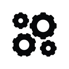 Black solid icon for mechanism