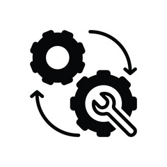 Black solid icon for mechanism