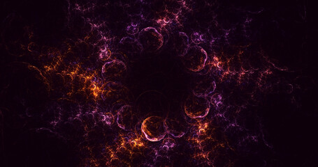 3D rendering abstract colorful fractal light background