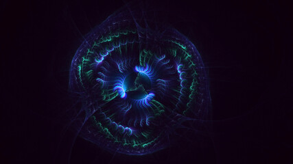 3D rendering abstract round light background