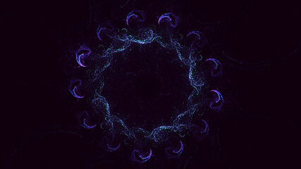 3D rendering abstract round light background