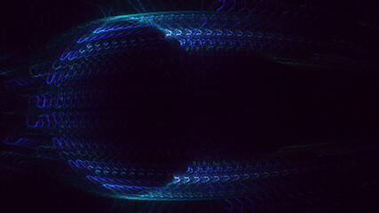 3D rendering abstract colorful fractal light background