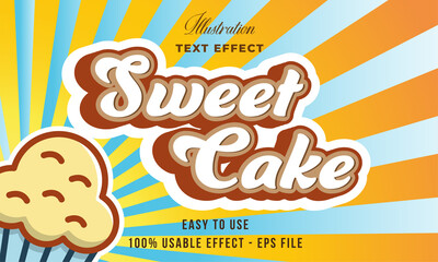 sweet cake text effect