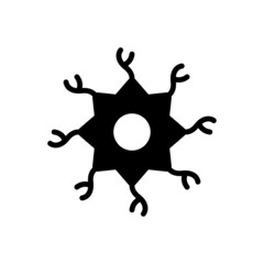 Black solid icon for receptors