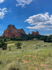 landscape with blue sky