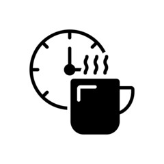 Black solid icon for break