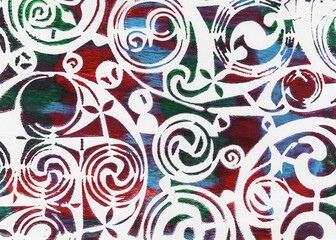 Abstract Mono Print Background