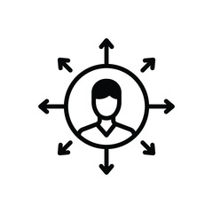 Black solid icon for challenges