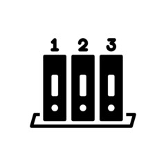 Black solid icon for systematic