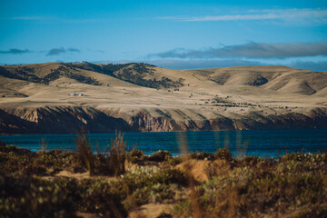 lake and mountains