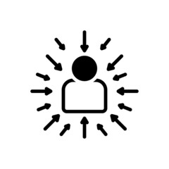 Black solid icon for throughout