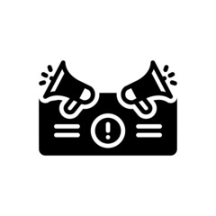 Black solid icon for awareness