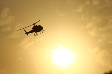 helicopter flying in the sky