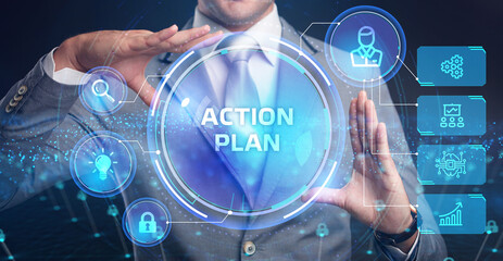 Business, Technology, Internet and network concept. Concept meaning proposed strategy or course of...