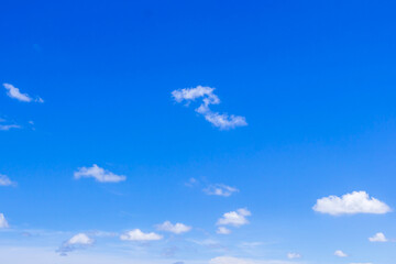 Blue sky in white cloud  clear view for background and texture