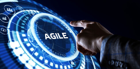 Business, Technology, Internet and network concept. Agile Software Development.