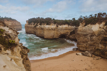Great ocean road in australia, Loch ard gorge limestone rock formations bay
