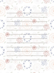 赤系フラワーパターンお手紙フレーム