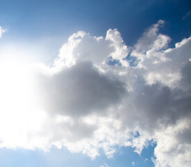 White clouds on a blue sky