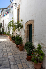 Fototapeta na wymiar The charming and romantic historic old town of Polignano a Mare, Apulia, southern Italy