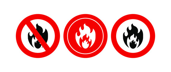 fire alarm sign on white background	