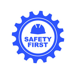 safety first sign. vector icon	