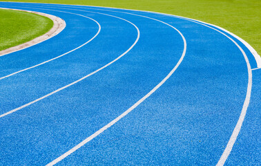 Blue Running Track