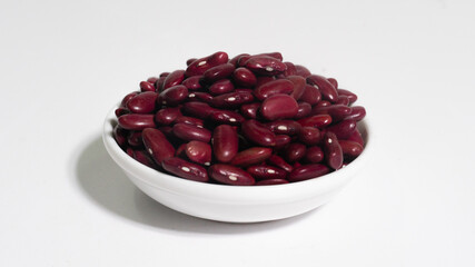 Kidney beans or Red beans isolate on white background.