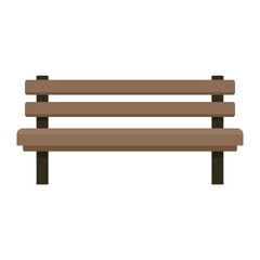 Settle bench icon flat isolated vector