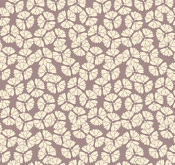 Japanese Chrysanthemum Flower Bud Circle Vector Seamless Pattern