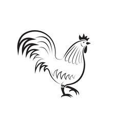Vector of rooster design on white background. Easy editable layered vector illustration. Chicken. Animal Farm.