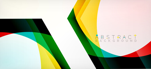 Vector color hexagons geometric abstract background