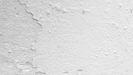 Poster Closeup White grey concrete house distressed wall or ceiling with color paint off and moisture texture background © 9gifts