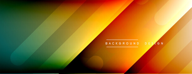 Dynamic lines abstract background. 3D shadow effects and fluid gradients. Modern overlapping forms