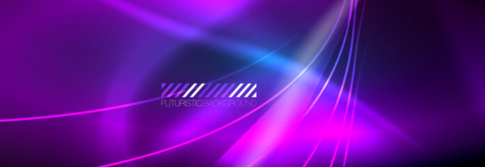 Neon dynamic beams vector abstract wallpaper background. Wallpaper background, design templates for business or technology presentations, internet posters or web brochure covers