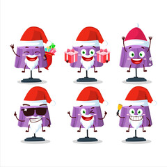 Santa Claus emoticons with magic desk lamp cartoon character