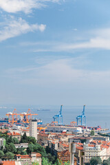 panorama view of Rijeka city harbor at Croatia