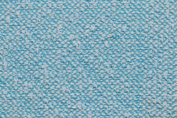 Blue fabric texture of handmade yarn towels. The texture of the fabric is old. 