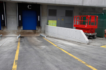 Parking garage with lot