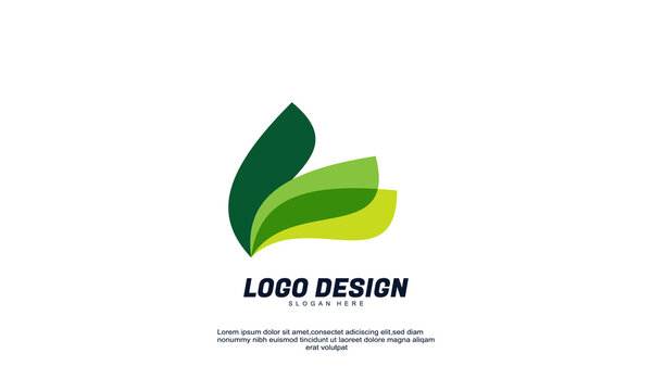awesome abstract creative company logo business brand transparent colorful with flat design