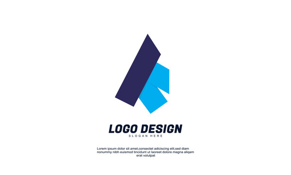 creative company logo business initial k colorful with flat design