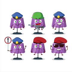 A dedicated Police officer of magic desk lamp mascot design style